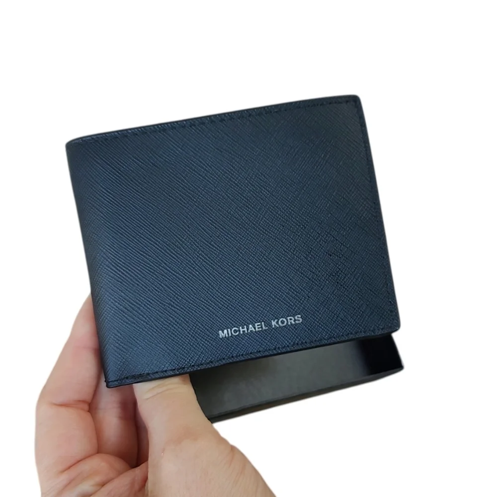 Michael Kors Black Saffiano Slim Billfold Wallet